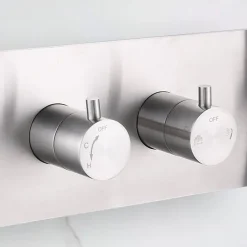 Bellegno Colonne de douche encastrée thermostatique CORPOSA acier brossé
