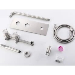 Bellegno Colonne de douche encastrée thermostatique CORPOSA acier brossé