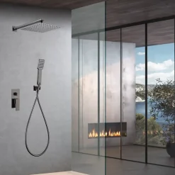 Imex Colonne de Douche Encastrée Anti-Calcaire Black Gun Métal PISA GPP048/BGM