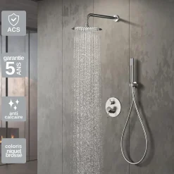 Imex Colonne de Douche Encastrée Anti-Calcaire Chrome MONZA GPM039