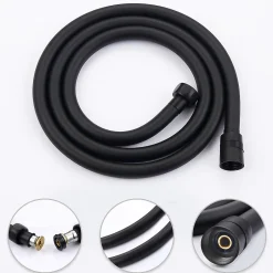Homelody Colonne de Douche Encastrée Noir Système de Douche Thermostat en Laiton avec Tête de Douche Carrée 30x30CM* Colonne De Douche Encastrable