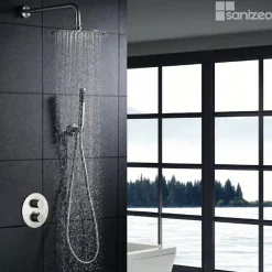 Imex Colonne de Douche Encastrée Thermostatique Acier Inoxydable Intérieur / Extérieur MOSCU GTK034* Colonne De Douche Encastrable