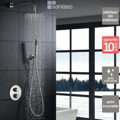 Imex Colonne de Douche Encastrée Thermostatique Acier Inoxydable Intérieur / Extérieur MOSCU GTK034* Colonne De Douche Encastrable