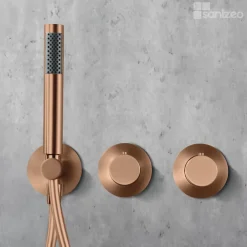 Imex Colonne de Douche Encastrée Thermostatique Anti-Calcaire Or Rose Cuivré ASSEN GTA052/ORC