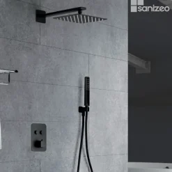 Imex Colonne de Douche Encastrée Thermostatique Anti-Calcaire Noir Mat MADEIRA GTM021/NG