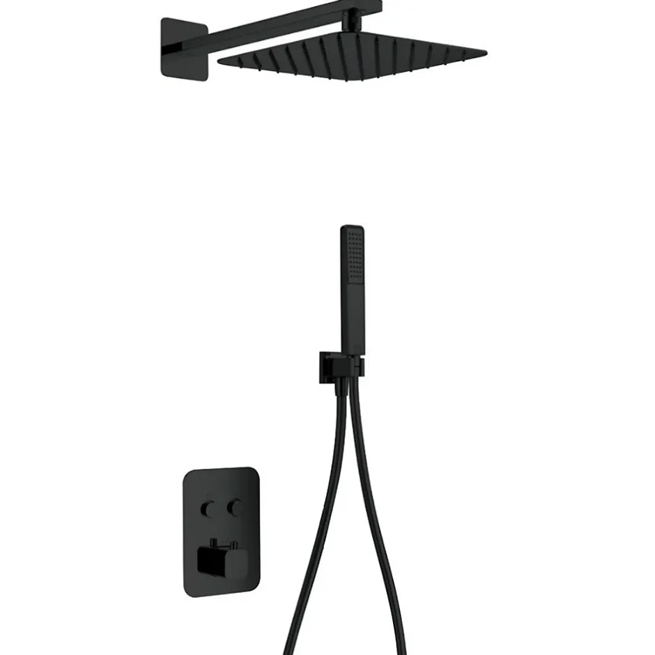 Imex Colonne de Douche Encastrée Thermostatique Anti-Calcaire Noir Mat MADEIRA GTM021/NG