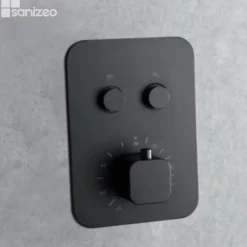 Imex Colonne de Douche Encastrée Thermostatique Anti-Calcaire Noir Mat MADEIRA GTM021/NG