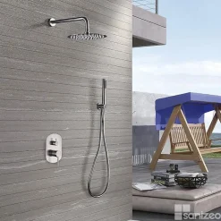 Imex Colonne de Douche Encastrée Anti-Calcaire Acier Inoxydable Intérieur / Extérieur MOSCU GTK034