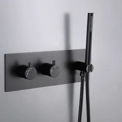 Bellegno Colonne de douche encastrée thermostatique CORPOSA noir mat* Colonne De Douche Encastrable
