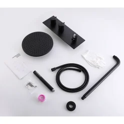 Bellegno Colonne de douche encastrée thermostatique CORPOSA noir mat* Colonne De Douche Encastrable