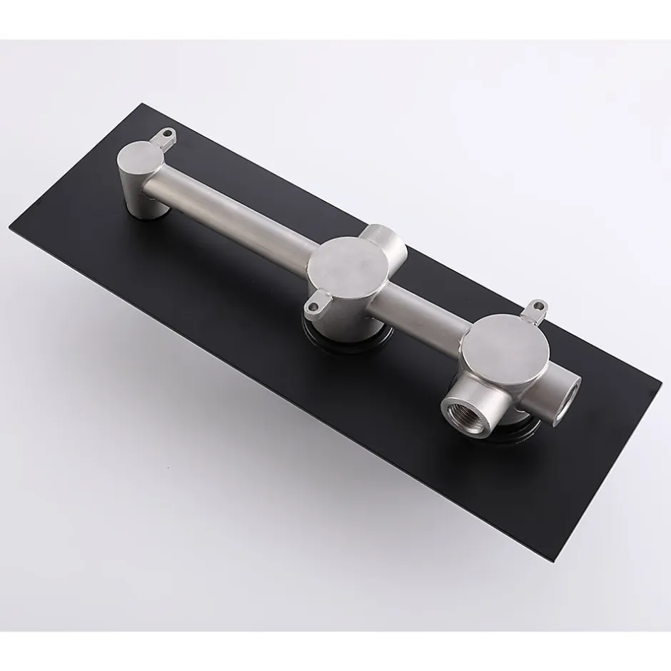 Bellegno Colonne de douche encastrée thermostatique CORPOSA noir mat* Colonne De Douche Encastrable
