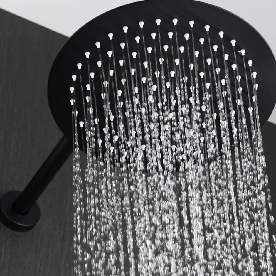 Imex Colonne de Douche Encastrée Anti-Calcaire Noir Mat LINE GPD038/NG