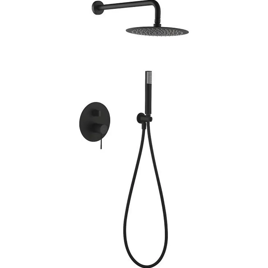 Imex Colonne de Douche Encastrée Anti-Calcaire Noir Mat LINE GPD038/NG