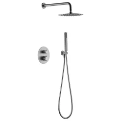 Imex Colonne de Douche Encastrée Thermostatique Anti-Calcaire Nickel Brossé MONZA GTD038/NQ