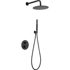 Imex Colonne de Douche Encastrée Thermostatique Anti-Calcaire Noir Mat NAPOLES GTN047/NG* Colonne De Douche Encastrable
