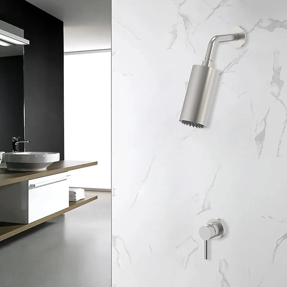 Bellegno Colonne de douche encastrée thermostatique MINIMALISTA acier brossé