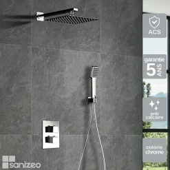 Imex Colonne de Douche Encastrée Anti-Calcaire Chrome CIES GPC009* Colonne De Douche Encastrable
