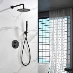 Imex Colonne de Douche Encastrée Thermostatique Anti-Calcaire Black Gun Métal MONZA GTM039/BGM* Colonne De Douche Encastrable