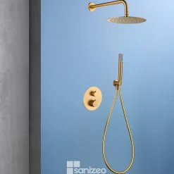 Imex Colonne de Douche Encastrée Thermostatique Anti-Calcaire Or Brossé GENOVA GTG053/OC