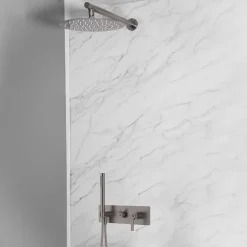 Essebagno Colonne de douche encastrée mécanique façon inox Molette