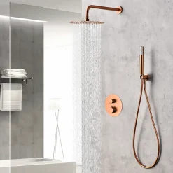 Imex Colonne de Douche Encastrée Thermostatique Anti-Calcaire Or Rose Cuivré MONZA GTM039/ORC* Colonne De Douche Encastrable