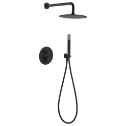 Imex Colonne de Douche Encastrée Thermostatique Anti-Calcaire Noir Mat IMONZA GTD038/NG