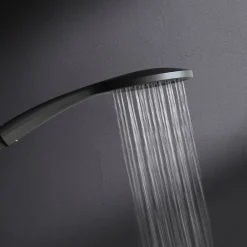Am.Pm Europe Colonne de douche et bain baignoire sans batterie Système de douche Pommeau de douche, Noir, F07TA022 Hit AM.PM