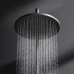 Am.Pm Europe Colonne de douche et bain baignoire sans batterie Système de douche Pommeau de douche, Noir, F07TA022 Hit AM.PM