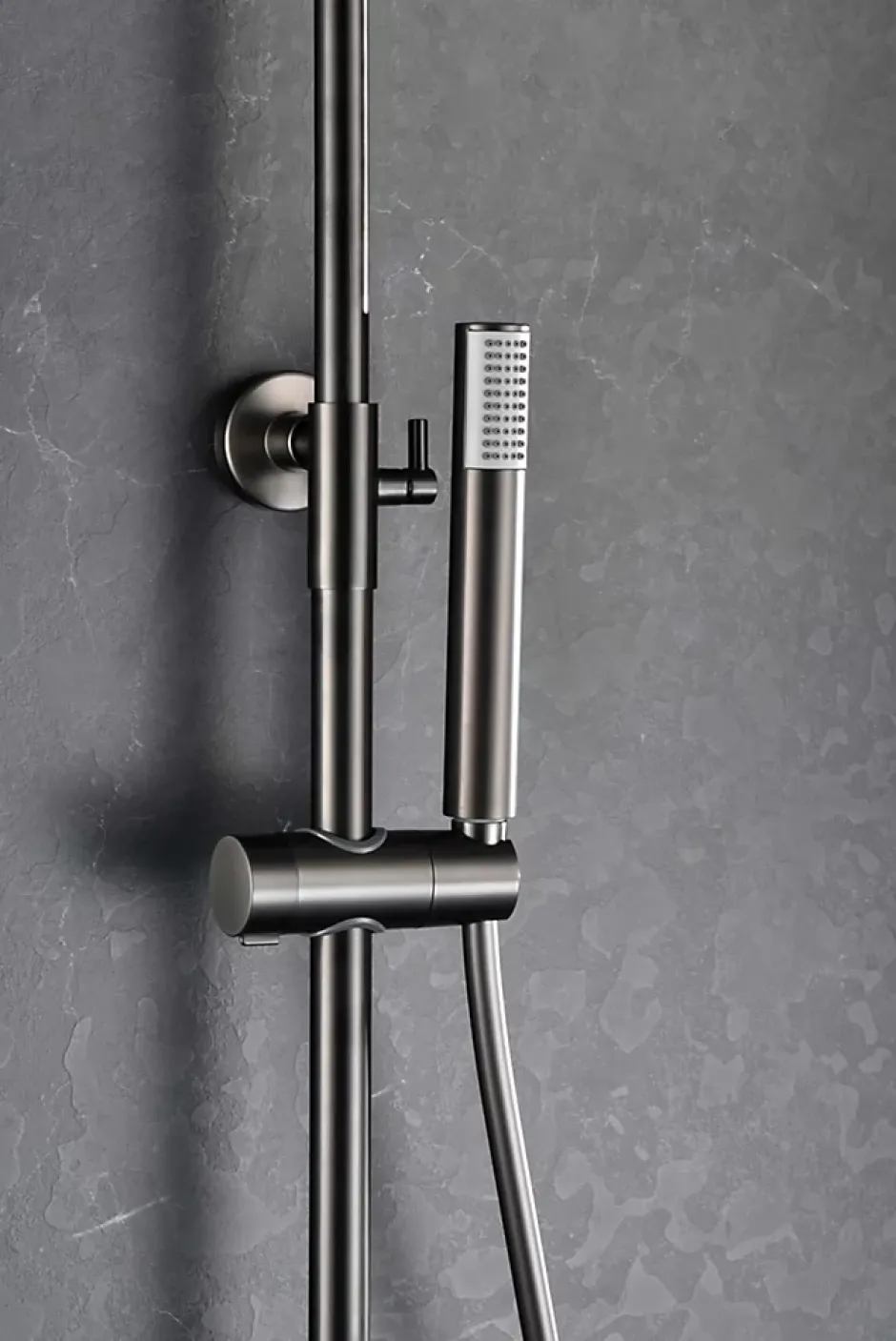 Imex Products Colonne de douche externe CURVED Mitigeur monocommande Canon de fusilChroméNoir matCanon de fusilOr brosséOr rose brossé Colonne* Colonne De Douche Encastrable