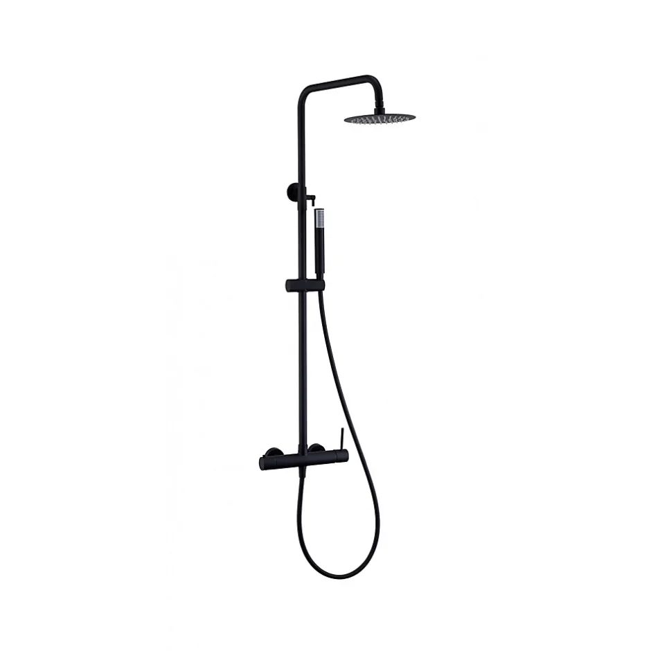Imex Products Colonne de douche externe CURVED Mitigeur monocommande Canon de fusilChroméNoir matCanon de fusilOr brosséOr rose brossé Colonne* Colonne De Douche Encastrable