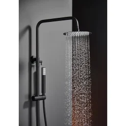 Imex Products Colonne de douche externe CURVED Mitigeur monocommande Canon de fusilChroméNoir matCanon de fusilOr brosséOr rose brossé Colonne* Colonne De Douche Encastrable