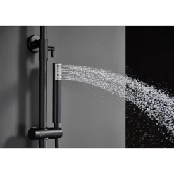 Imex Products Colonne de douche externe CURVED Mitigeur monocommande Canon de fusilChroméNoir matCanon de fusilOr brosséOr rose brossé Colonne* Colonne De Douche Encastrable