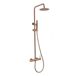 Imex Products Colonne de douche externe CURVED Mitigeur monocommande Canon de fusilChroméNoir matCanon de fusilOr brosséOr rose brossé Colonne* Colonne De Douche Encastrable