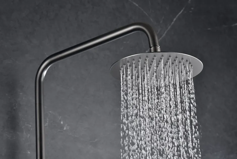 Imex Products Colonne de douche externe CURVED Thermostatique Canon de fusilChroméNoir matCanon de fusilOr brosséOr rose brossé Colonne de douc* Colonne De Douche Encastrable