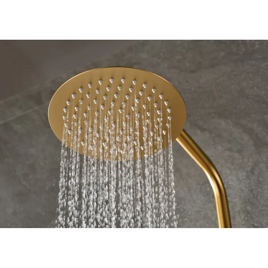 Imex Products Colonne de douche externe CURVED Thermostatique Canon de fusilChroméNoir matCanon de fusilOr brosséOr rose brossé Colonne de douc* Colonne De Douche Encastrable