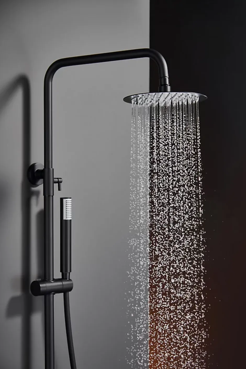 Imex Products Colonne de douche externe CURVED Mitigeur monocommande Noir (mat)ChroméNoir matCanon de fusilOr brosséOr rose brossé Colonne de d* Colonne De Douche Encastrable