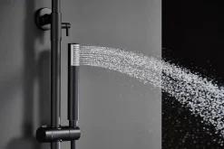 Imex Products Colonne de douche externe CURVED Mitigeur monocommande Noir (mat)ChroméNoir matCanon de fusilOr brosséOr rose brossé Colonne de d* Colonne De Douche Encastrable