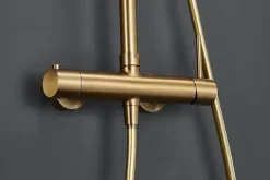 Imex Products Colonne de douche externe CURVED Mitigeur monocommande Or brosséChroméNoir matCanon de fusilOr brosséOr rose brossé Colonne de do