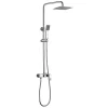 Kibath Colonne de douche extra-longue monocommande, carrée, 100-150 cm, finition chrome poli, en laiton