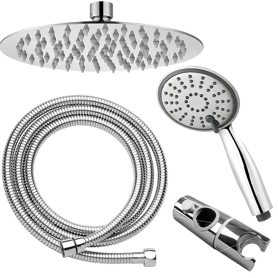 Kibath Colonne de douche extra-longue monocommande DUA ronde, 100-150 cm, finition chrome poli, en laiton* Colonne De Douche Mécanique