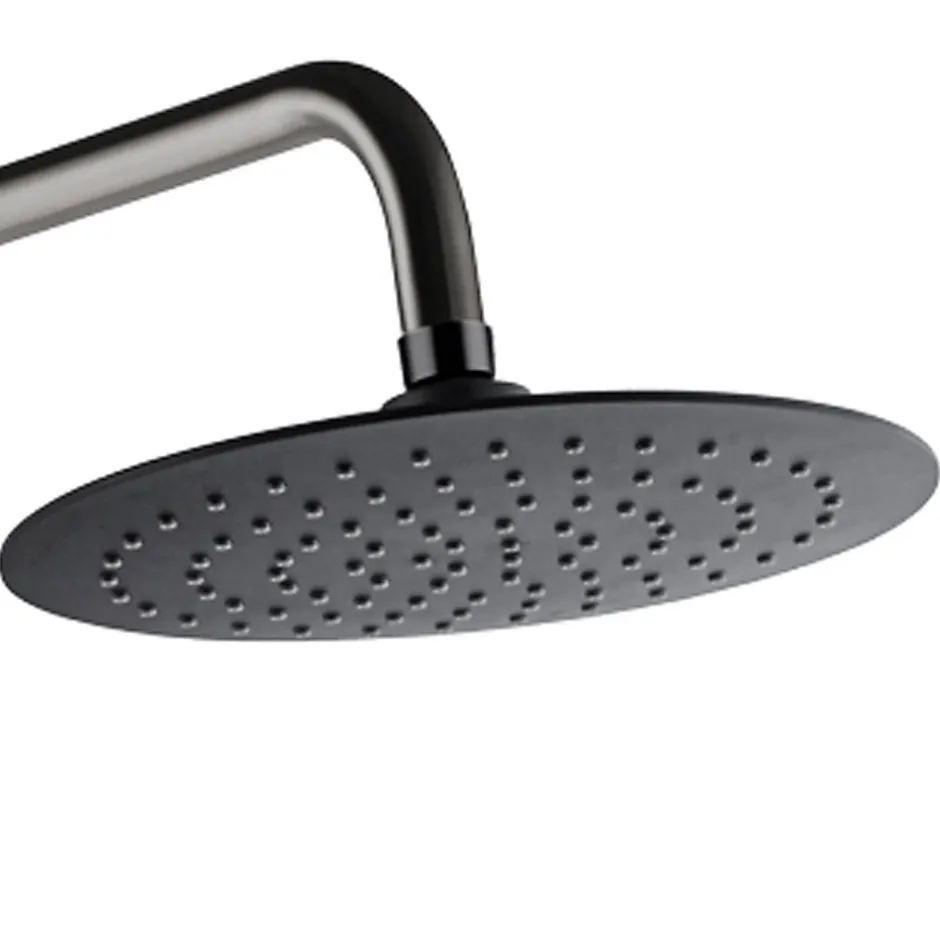 Essebagno Colonne de douche façon inox et noir avec thermostatique Kissy* Colonne De Douche Thermostatique