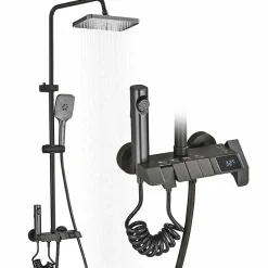 Signature Colonne de douche graphite avec affichage température LED* Colonne De Douche Thermostatique