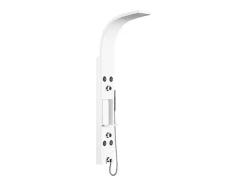 Vente-unique Colonne de douche hydromassante avec étagère - Blanc mat - 20 x 140 cm - ROANA* Colonne De Douche Mécanique