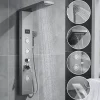 Auralum Max Colonne de Douche Hydromassante Panneau de douche Chromé en Inox Laiton Murale Système de Douche Digitale Multifonctionnel* Colonne De Douche Hydromassante