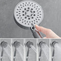 Auralum Max Colonne de Douche Hydromassante Panneau de douche Chromé en Inox Laiton Murale Système de Douche Digitale Multifonctionnel* Colonne De Douche Hydromassante
