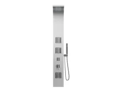 Vente-unique Colonne de douche hydromassante - Argenté - 20 x 150 cm - TYRA* Colonne De Douche Mécanique