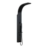 Vente-unique Colonne de douche hydromassante avec étagère - Noir mat - 20 x 140 cm - ROANA