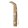Vente-unique Colonne de douche hydromassante, pluie tropicale et panneau en bambou - 20 x 140 cm - TISSIA* Colonne De Douche Mécanique