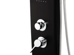 Vente-unique Colonne de douche hydromassante - noire - 20 x 132 cm - KOURBEA* Colonne De Douche Mécanique