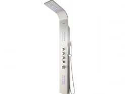 Vente-unique Colonne de douche hydromassante thermostatique à leds - 20 x 165cm - Argent - FELICITA